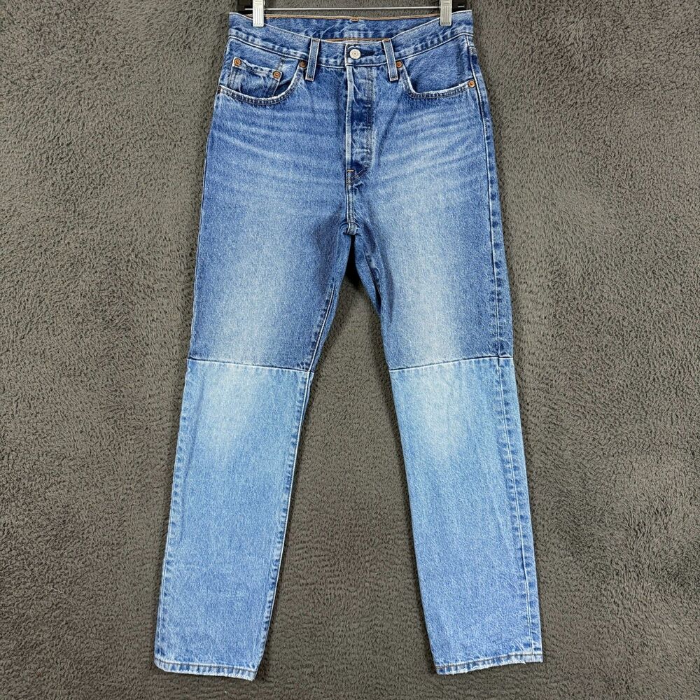 Levis Jeans Womens 28x30 Blue 501 Straight Fit 150th Anniversary Light Wash